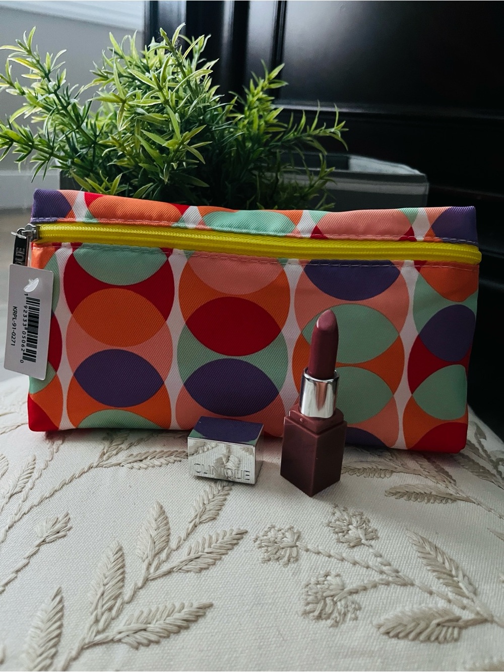 Clinique “Bare Pop”  Lipstick with Makeup Bag  ~New~